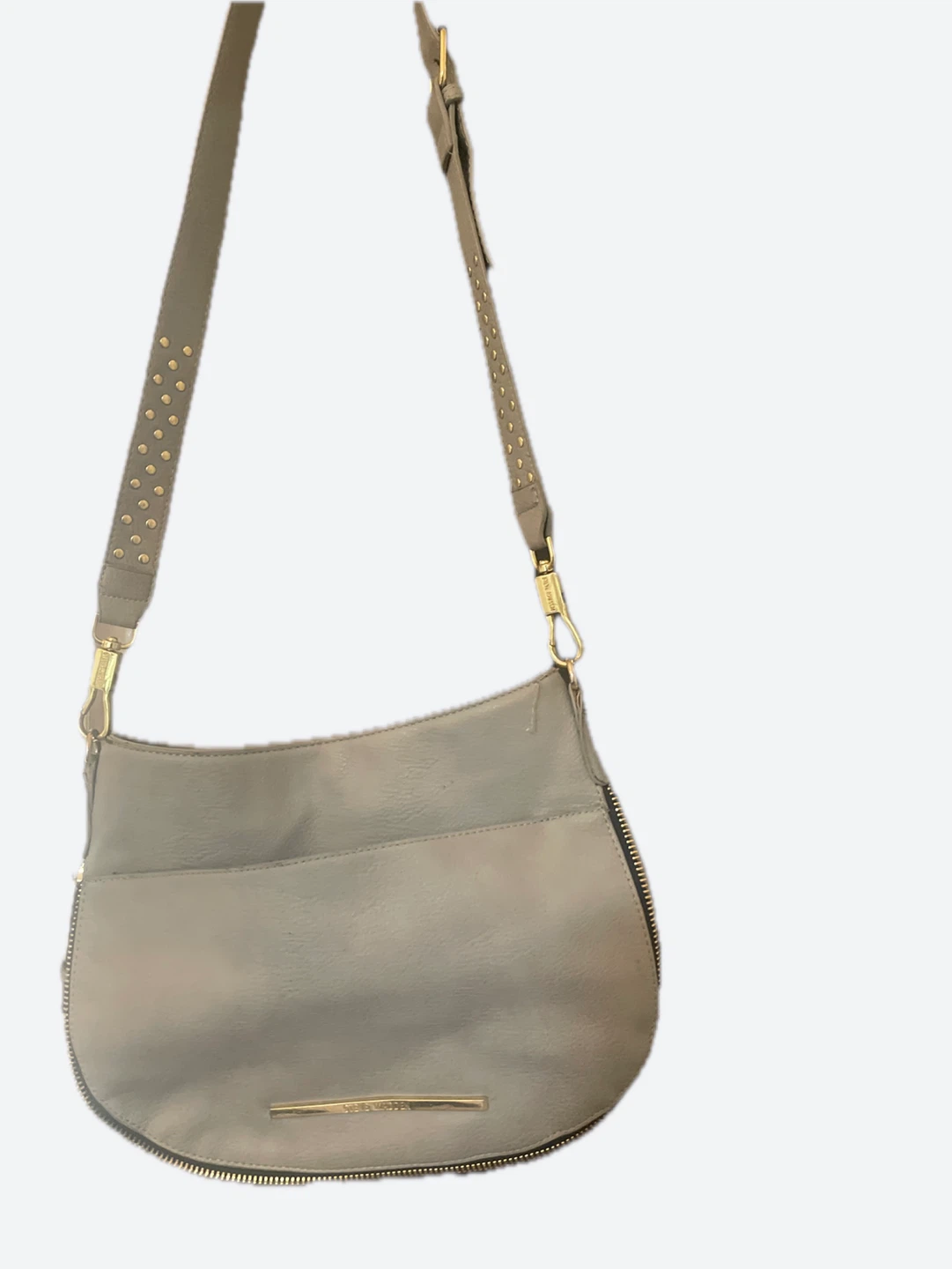 Steve Madden Gray Shoulder Bag with Studs and Tassel - photo 2