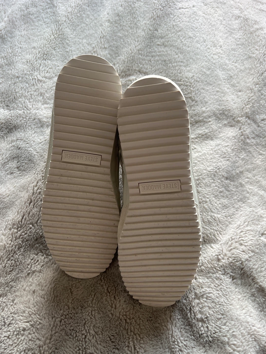 Steve Madden White Wedge Sneakers High Top Zip Lace Up - photo 5