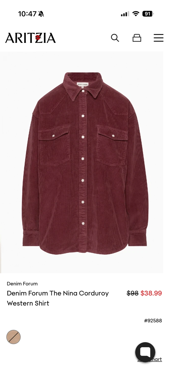 DENIM FORUM Corduroy Shirt Size 2 - photo 2