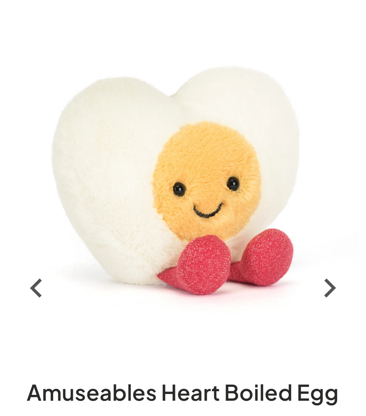 Jellycat Amuseables Heart Boiled Egg Plush - photo 3