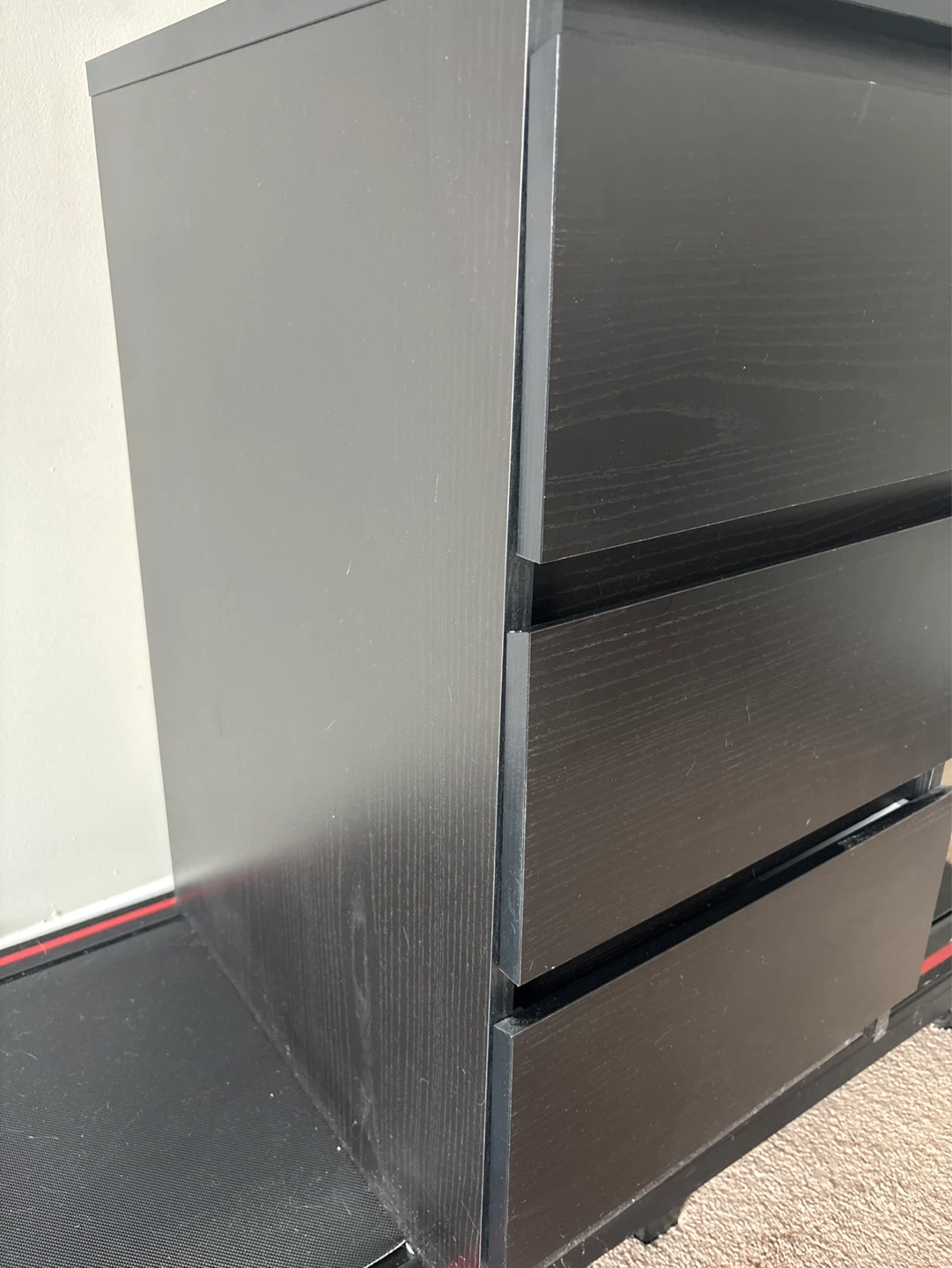 JYSK Black 3-Drawer Chest - photo 4