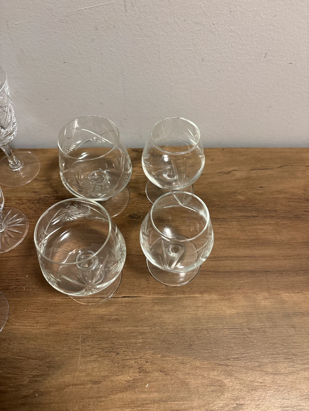 Set of 10 Crystal Pinwheel Etched Shot Glasses - photo 3