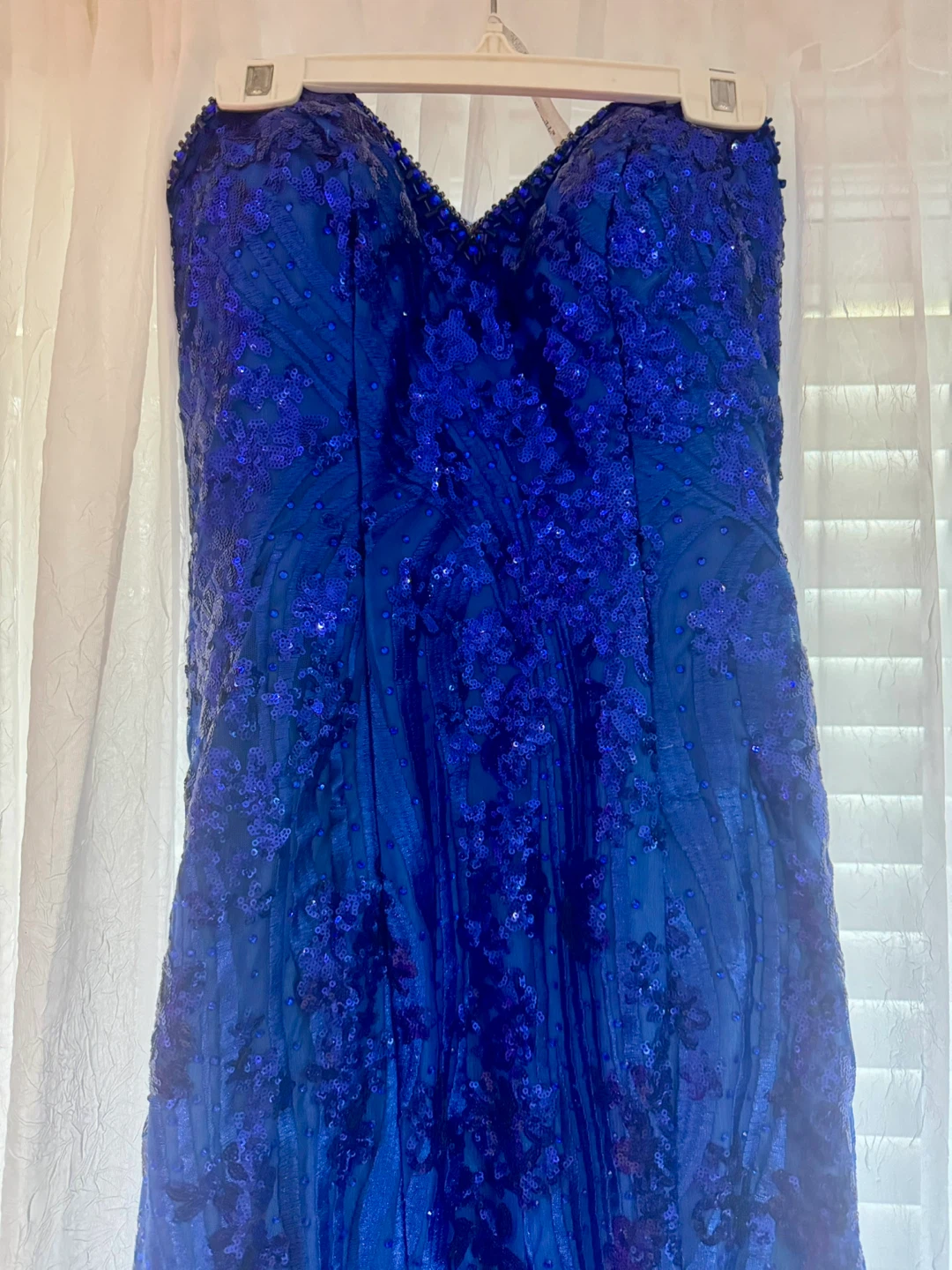 Ellie Wilde Royal Blue Sequin Formal Dress Size 10 - photo 2