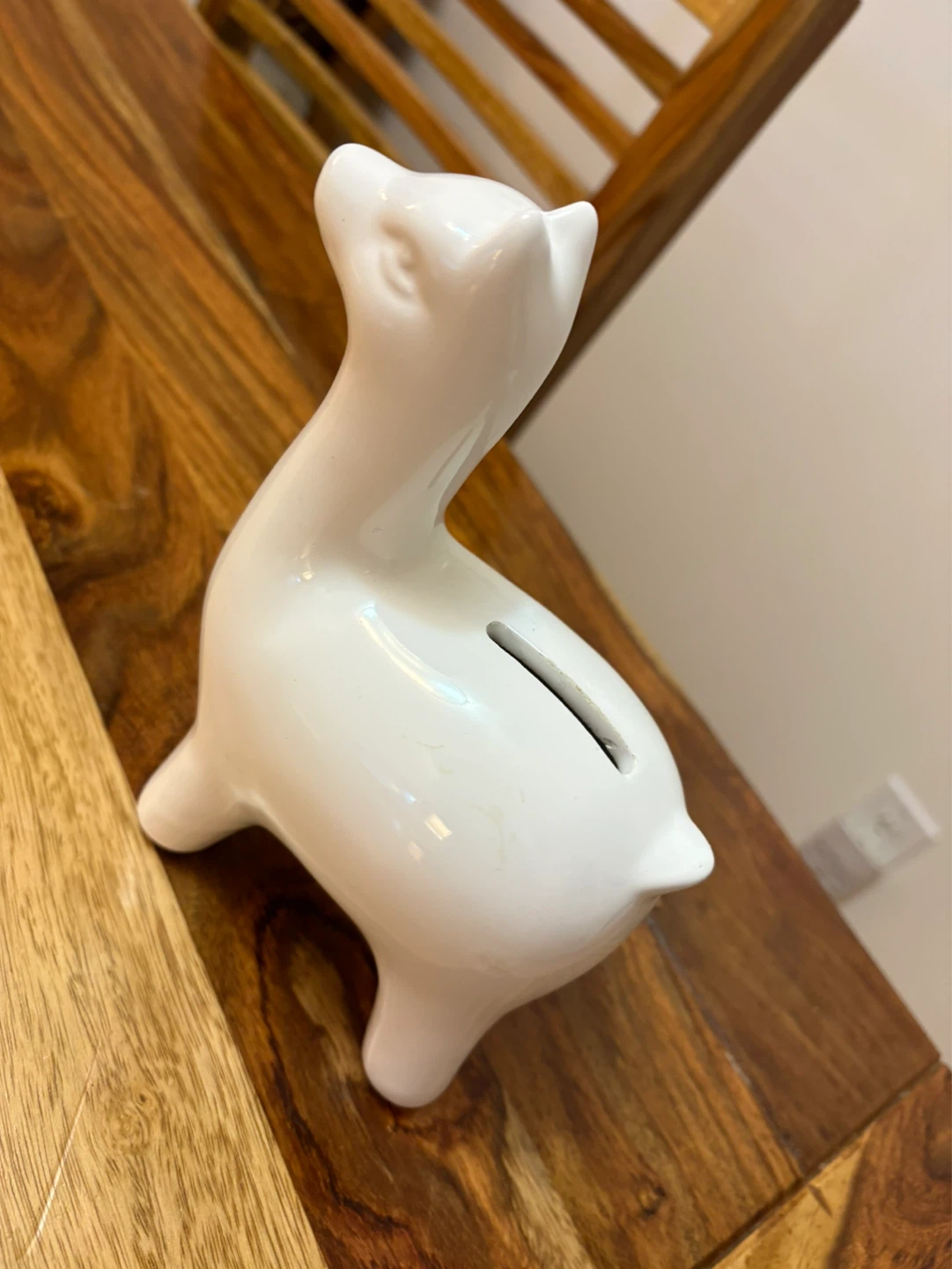 White Ceramic Lama Bank