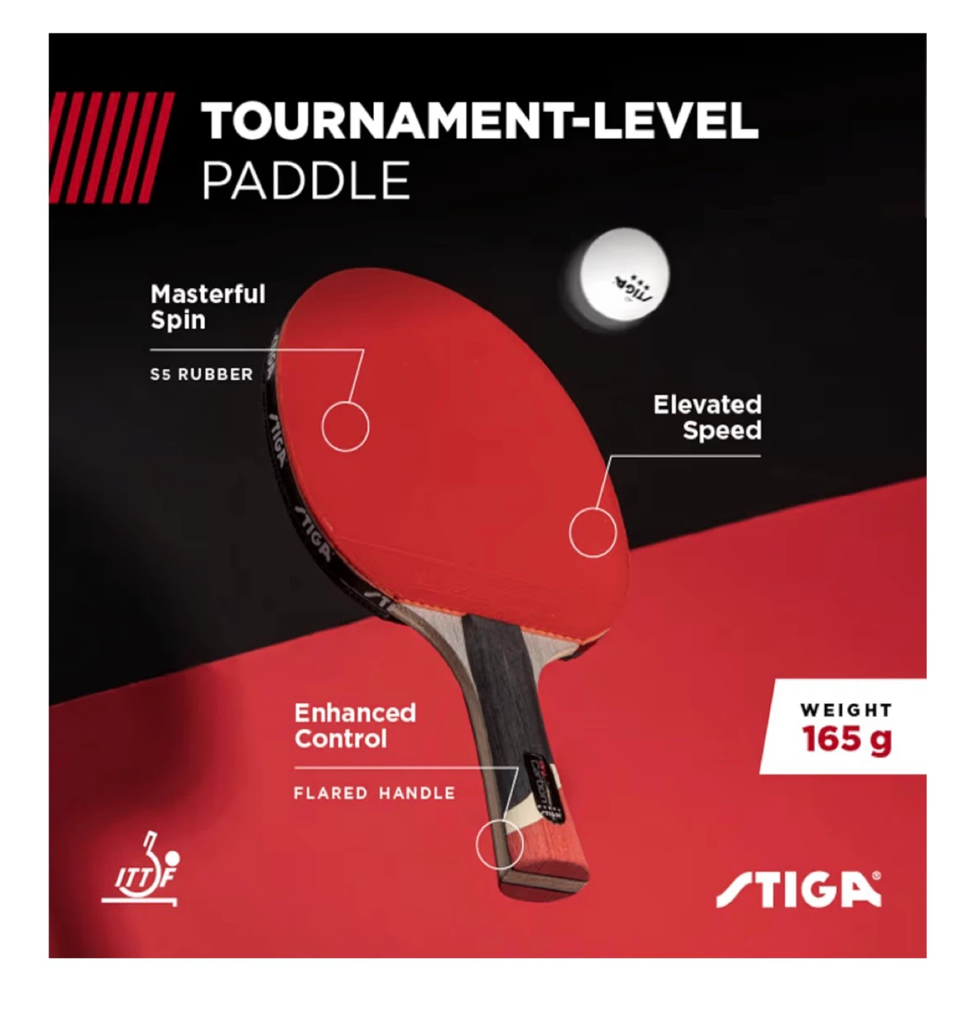 Stiga Pro Carbon Table Tennis Paddle - photo 2