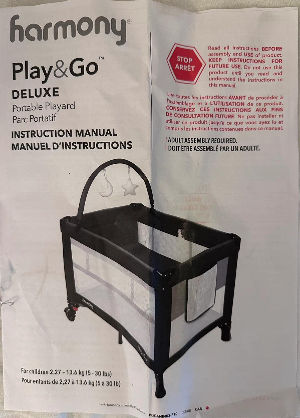 Portable Playpen Crib /bed/ play and Go playard with mattress - photo 2