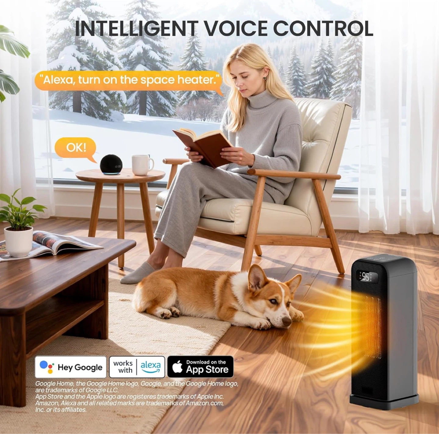 Smart Electric Heater with WiFi and Voice Control - photo 2