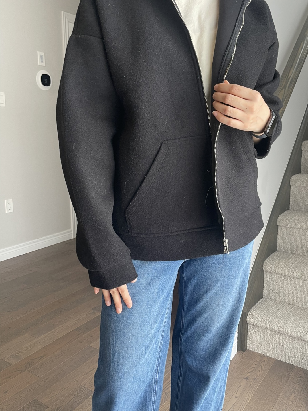 Zara Black Zip-Up Hoodie, L - photo 5