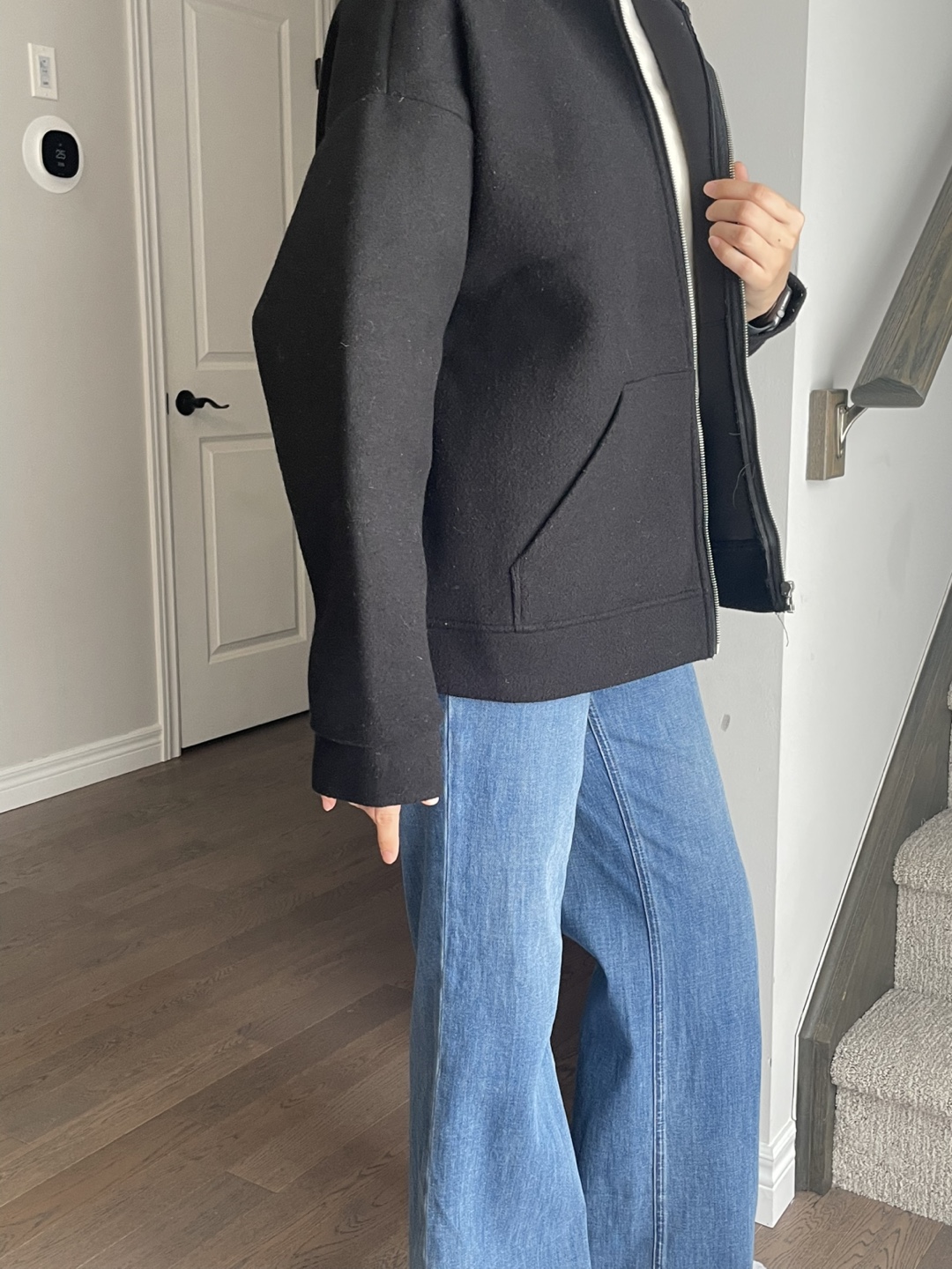 Zara Black Zip-Up Hoodie, L - photo 3