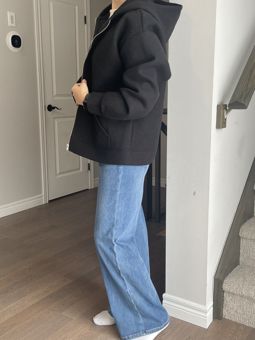 Zara Black Zip-Up Hoodie, L - photo 2