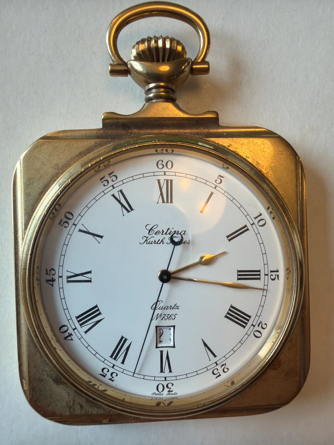 Rare vintage Certina Kurth Frères Quartz Pocket Watch - photo 2