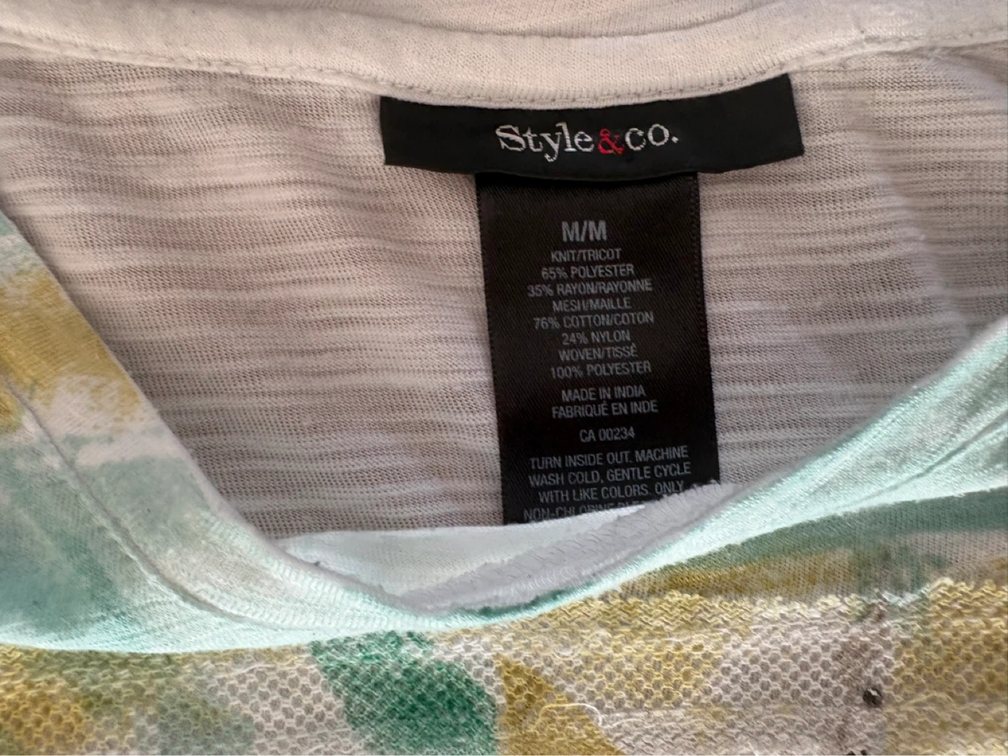 Style & Co. Women's Pineapple T-Shirt - Size M - photo 2