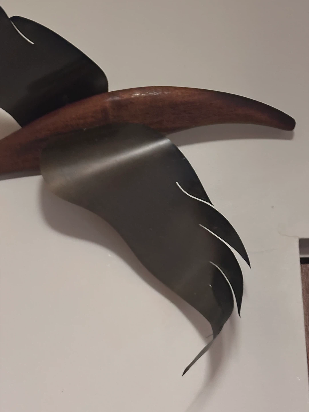 Large Mid Century Wood and Metal Goose Wall Hanging - photo 2