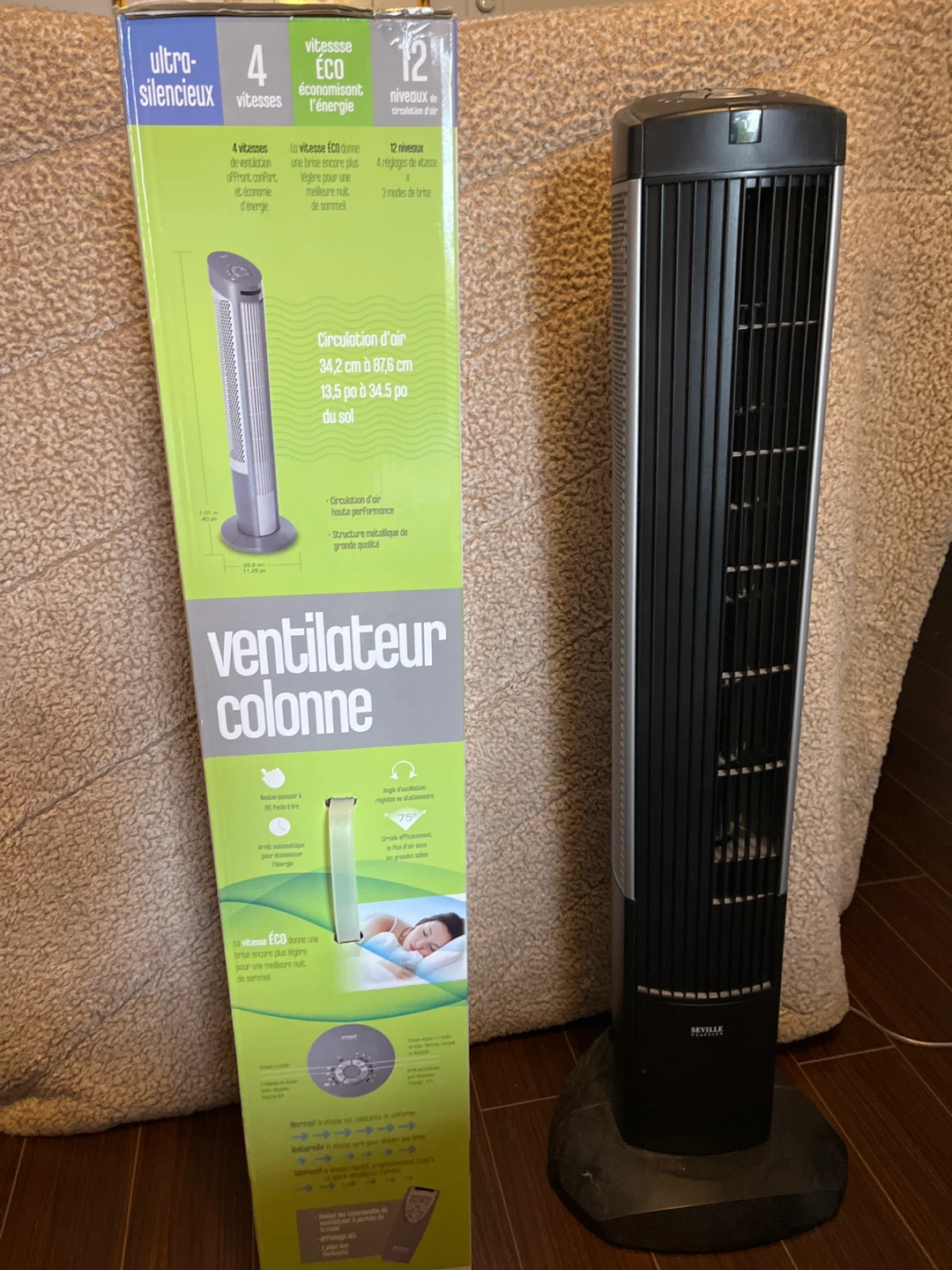 Seville Classics UltraSlimline Tower Fan - photo 2