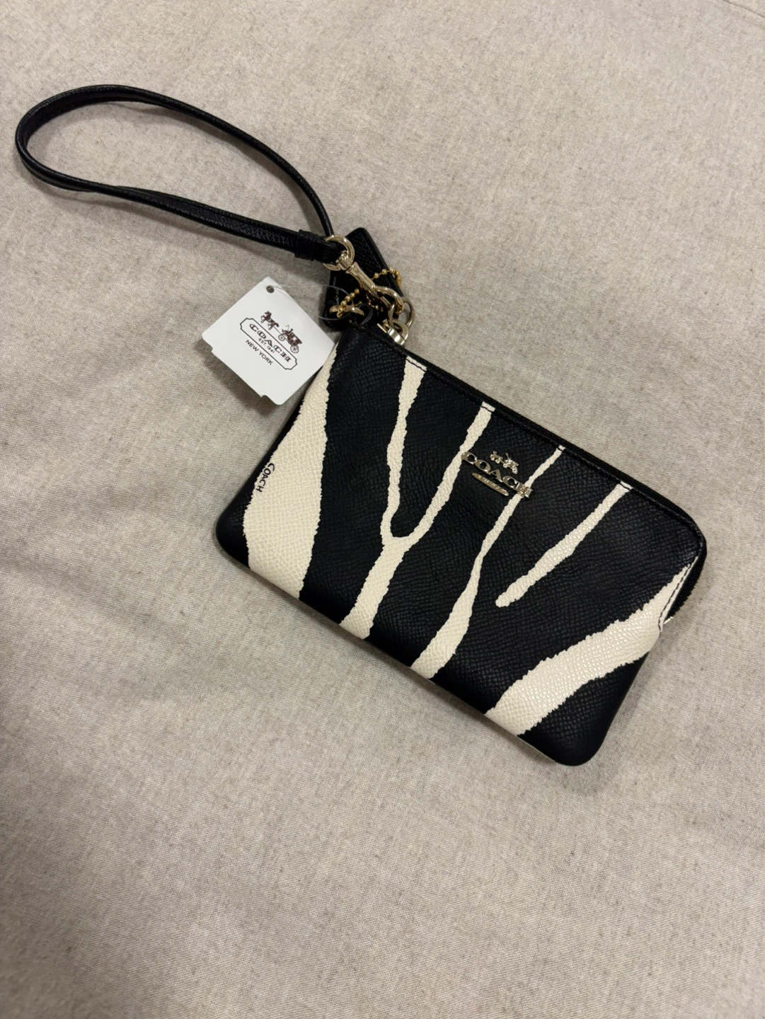 Coach Zebra Print Wristlet Pouch - photo 2