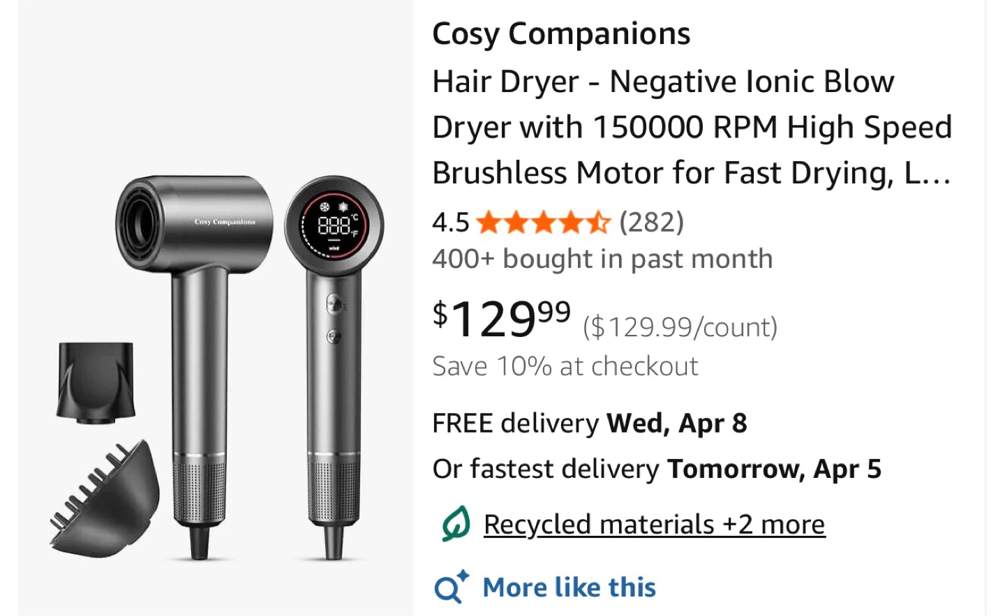 Cosy Companions Hair Dryer - Negative Ionic - photo 2