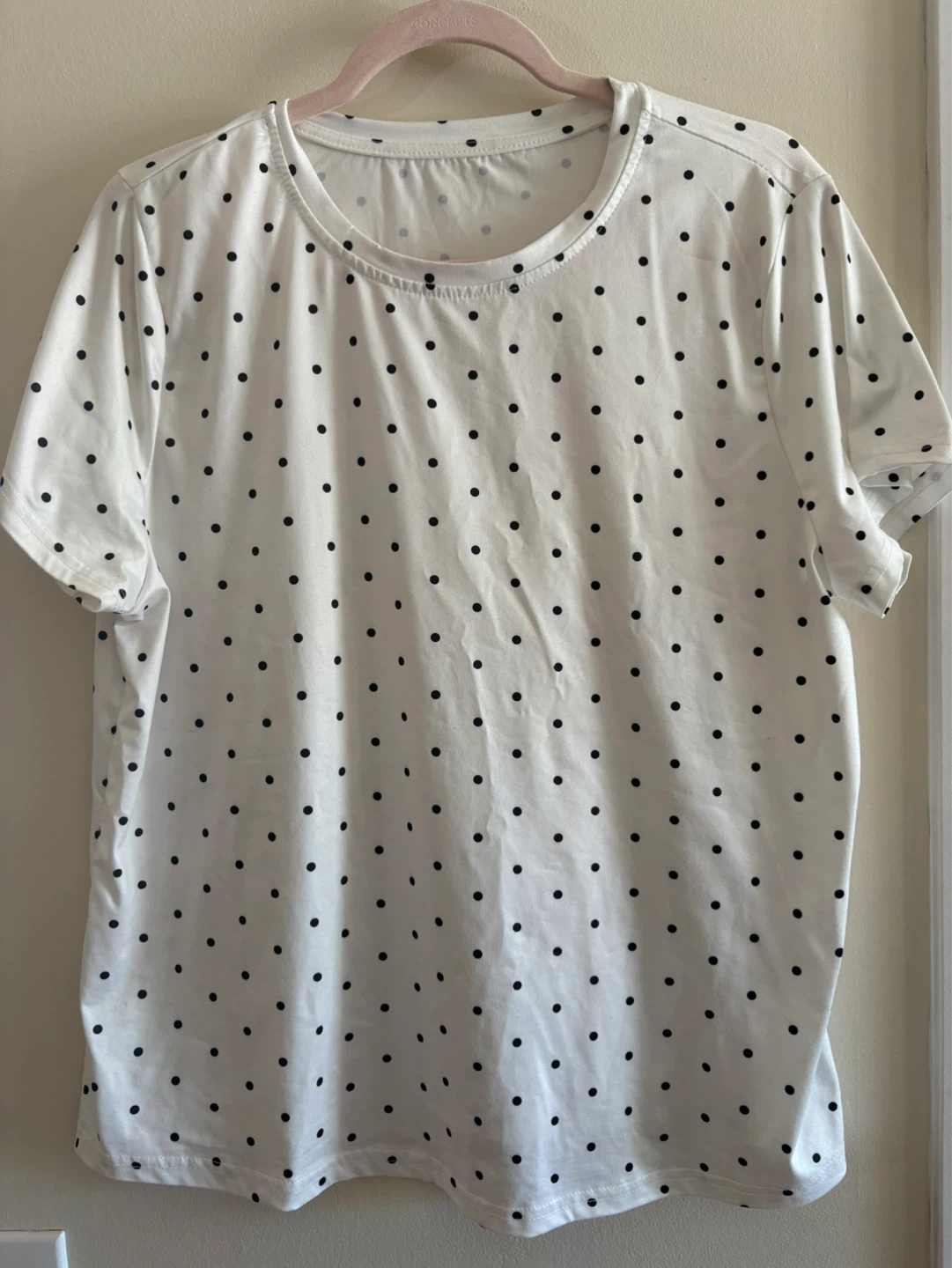 White and Black Polka Dot T-Shirt