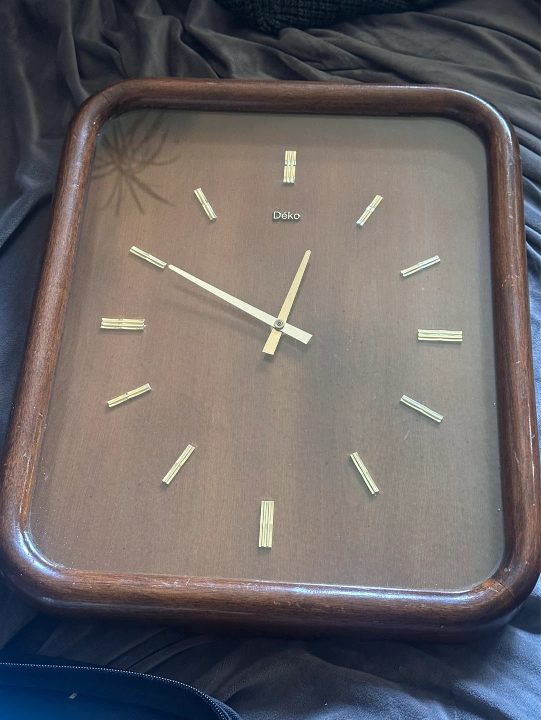 1970s  Deko Wood wall clock “ sold as is read”