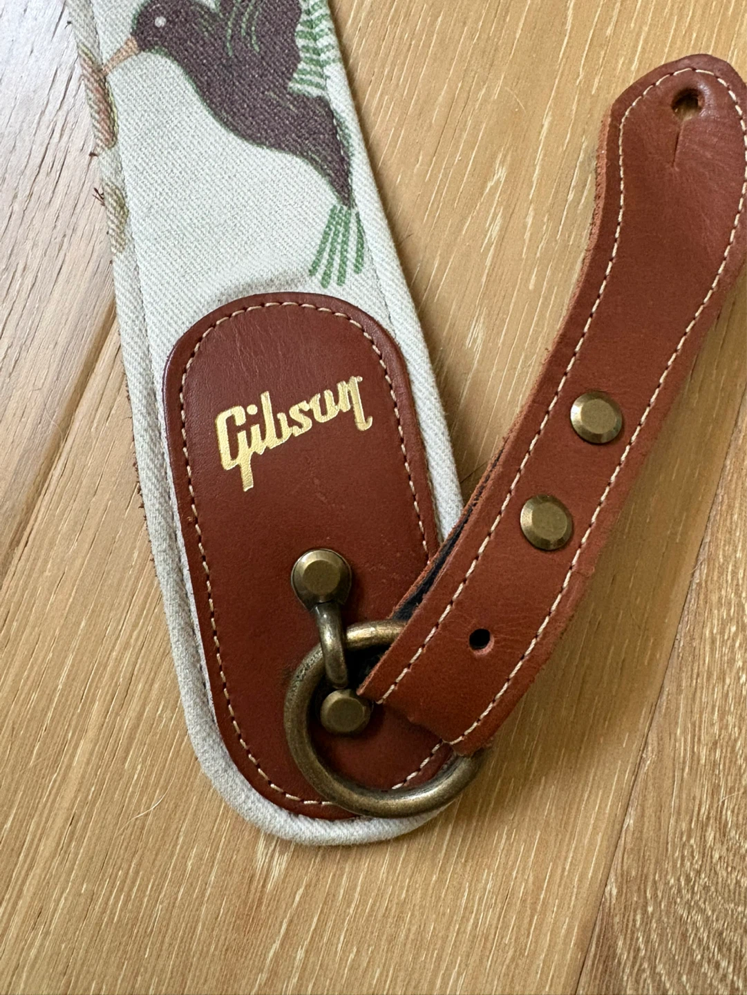 Gibson Leather Guitar Strap - Bird & Floral Pattern - photo 2
