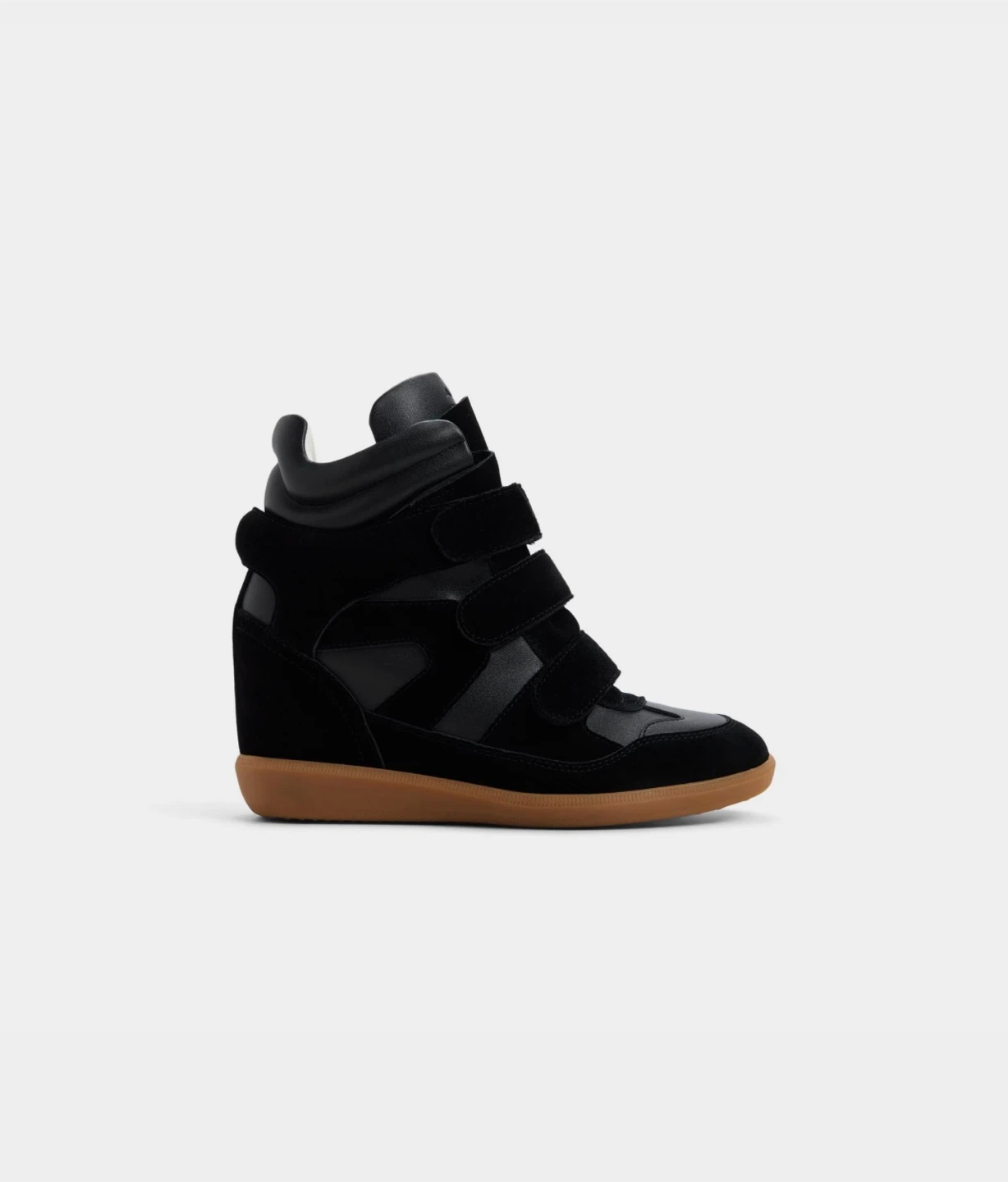 Black Wedge Sneakers