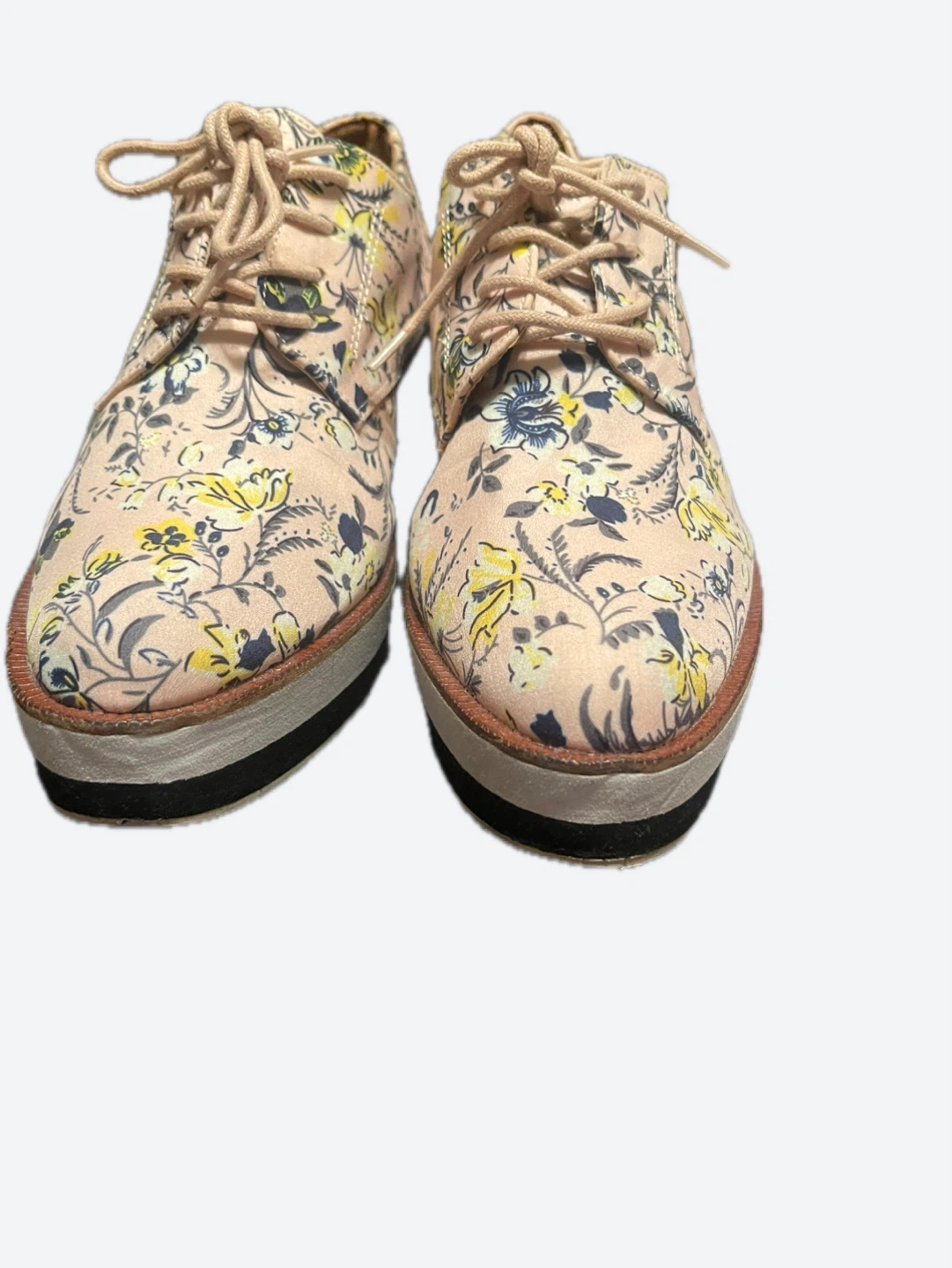 Floral Print Oxford Shoes