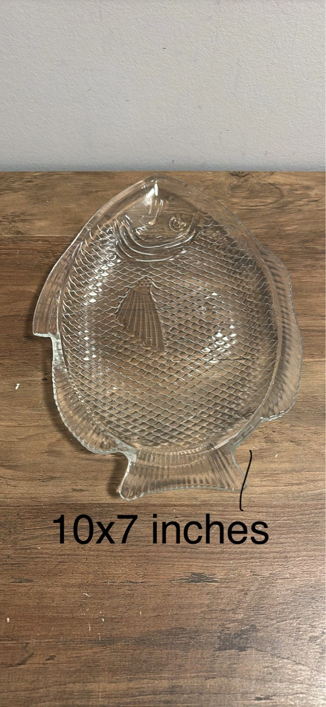 Glass Serving Tray - Fish & Grape Designs - photo 5
