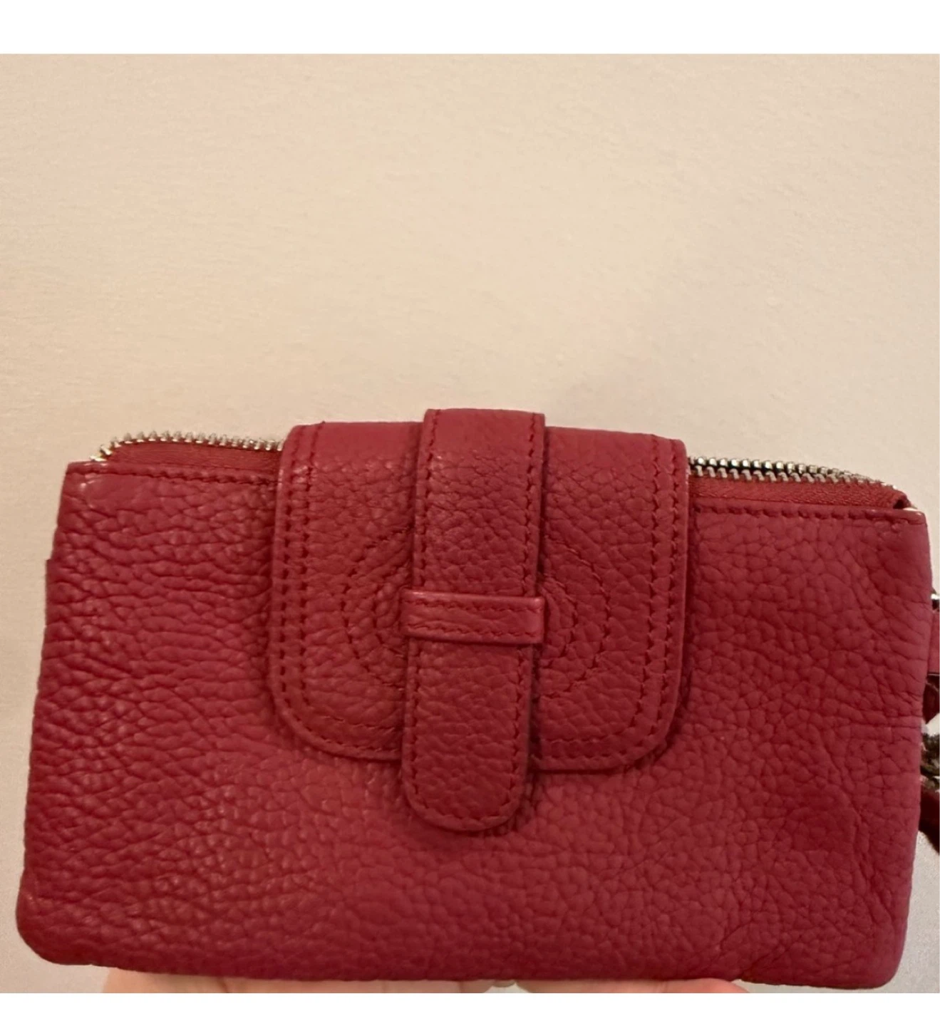 Red Leather Wallet/Clutch