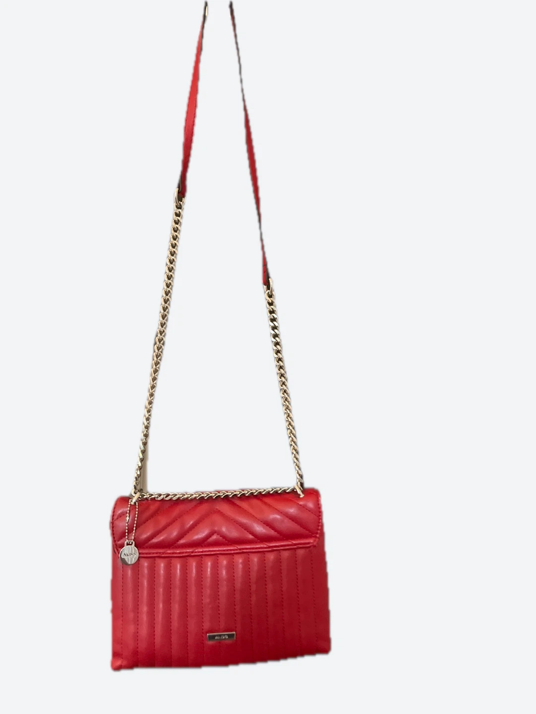 Red Chevron Quilted Crossbody Bag - photo 2