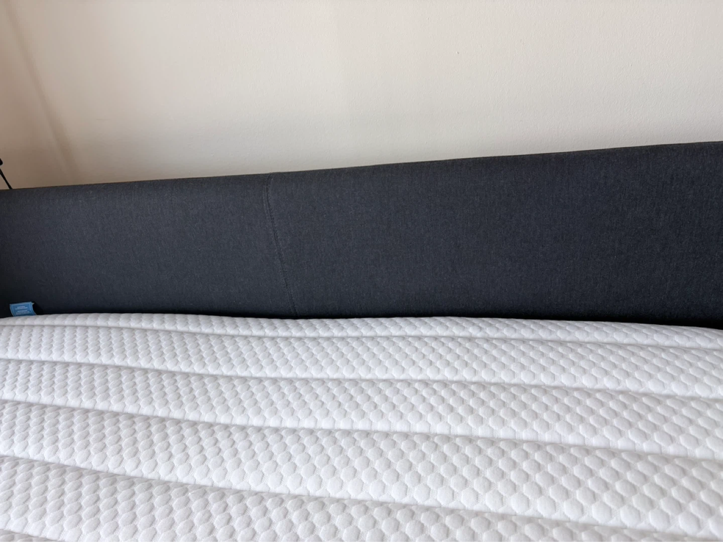 Dark Grey Upholstered Bed Frame with Mattress - photo 3