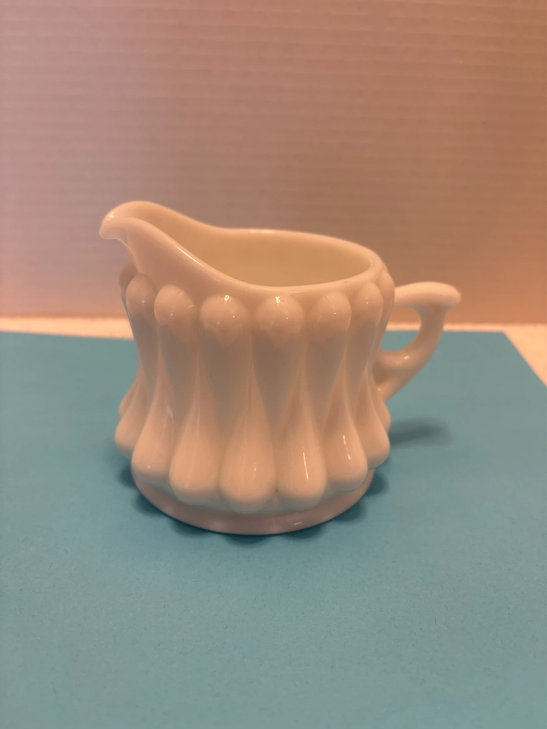 Vintage Milk Glass Creamer with Stirrers