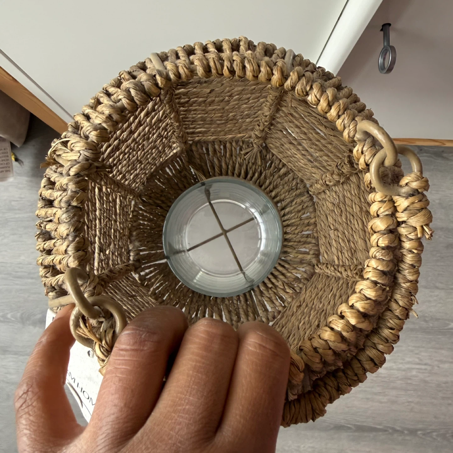 Woven Lantern with Glass Insert - photo 5