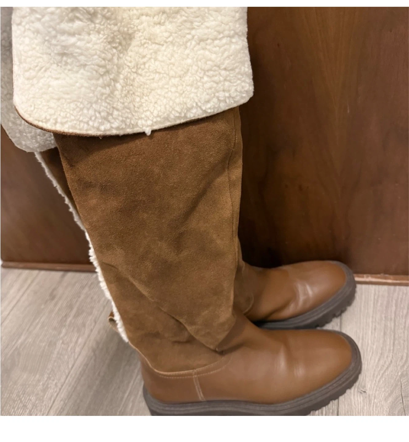 Brown Suede and Shearling Lined Boots - photo 2