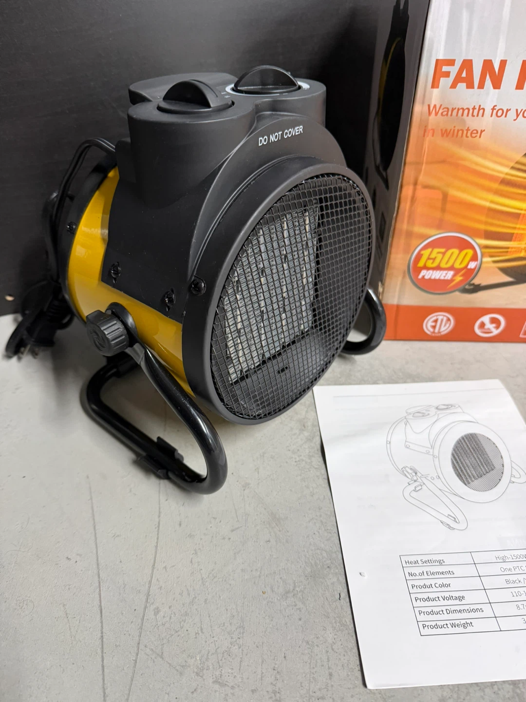 Portable Fan Heater - photo 3