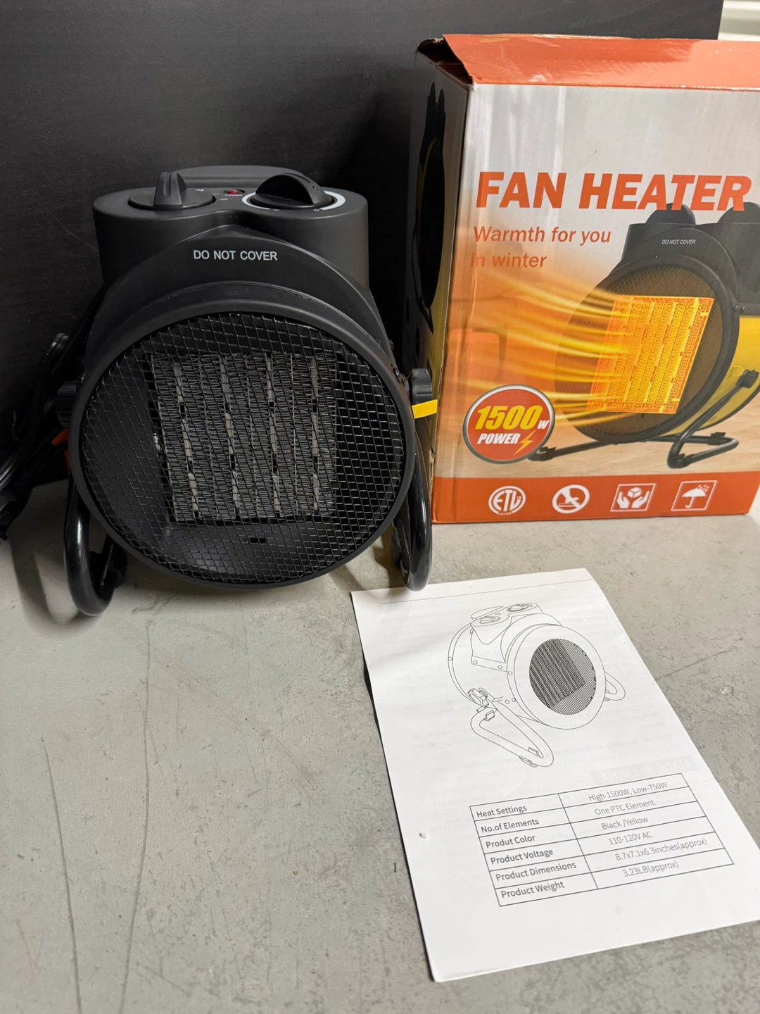 Portable Fan Heater - photo 5