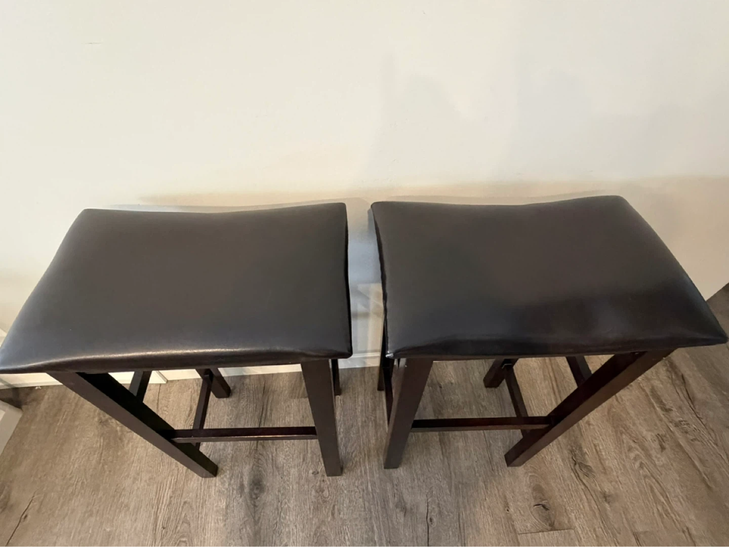 Pair of Dark Brown Bar Stools - photo 3