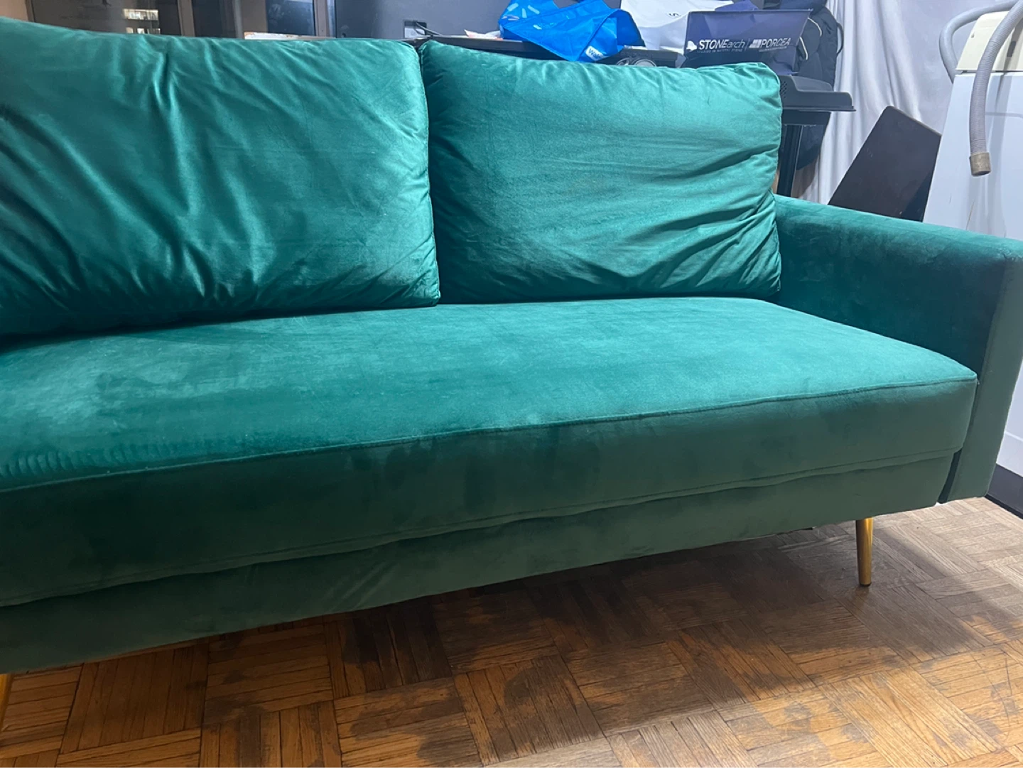 *Needs to go ASAP* Ishai 62'' Velvet Square Arm Loveseat Sofa
