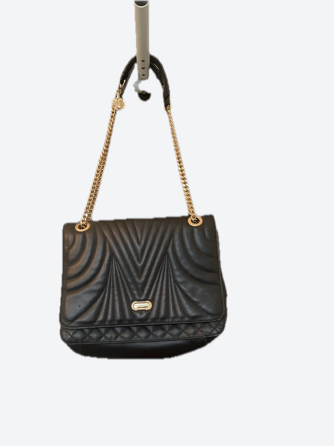 Black Quilted Chain Shoulder Bag