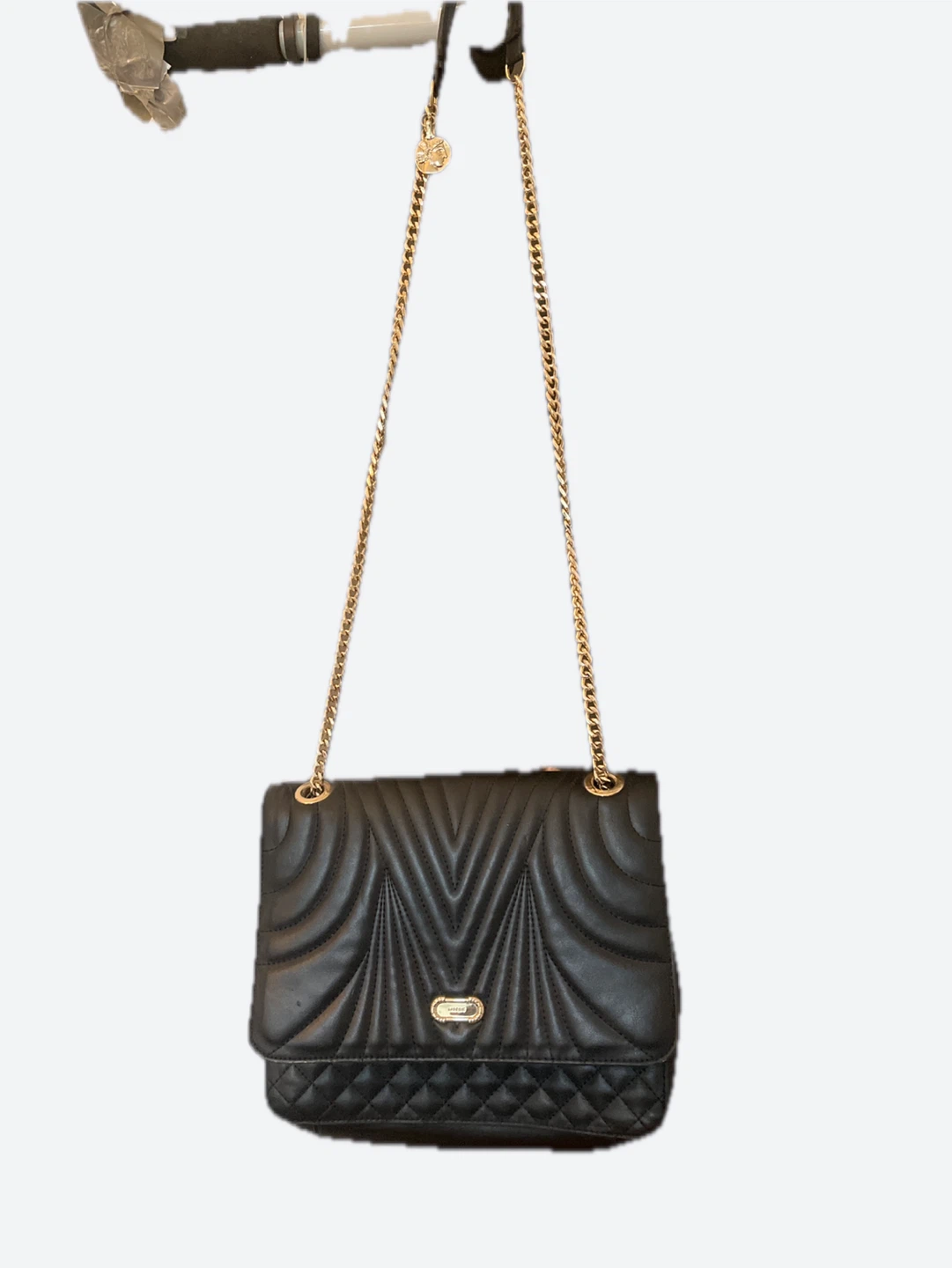 Black Quilted Chain Shoulder Bag - photo 2