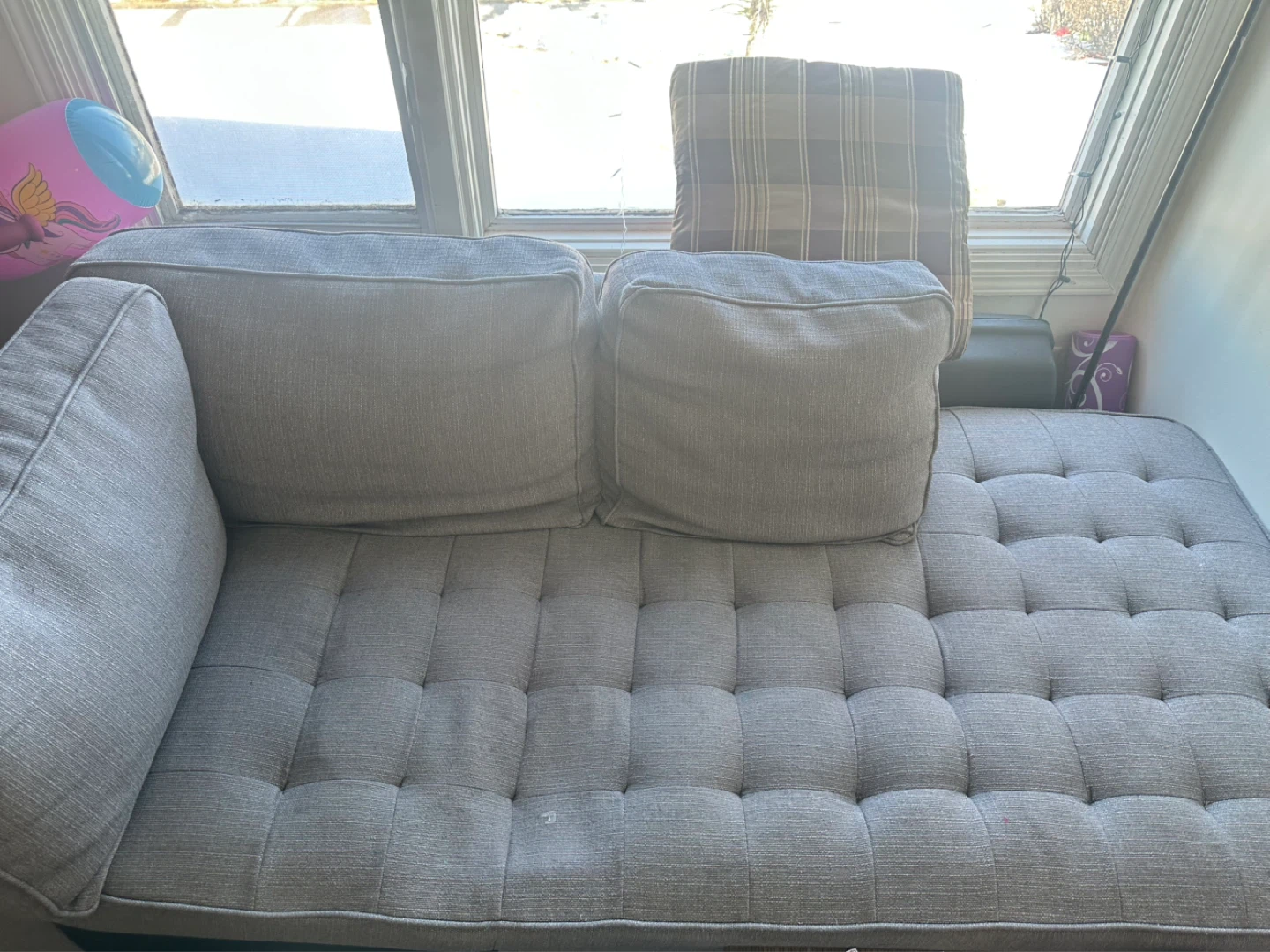L-shaped couch gray - photo 4