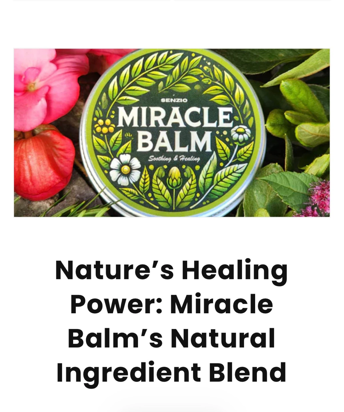 Senzio Miracle Balm Soothing & Healing Pain Relief 1.7 oz Tin - photo 4