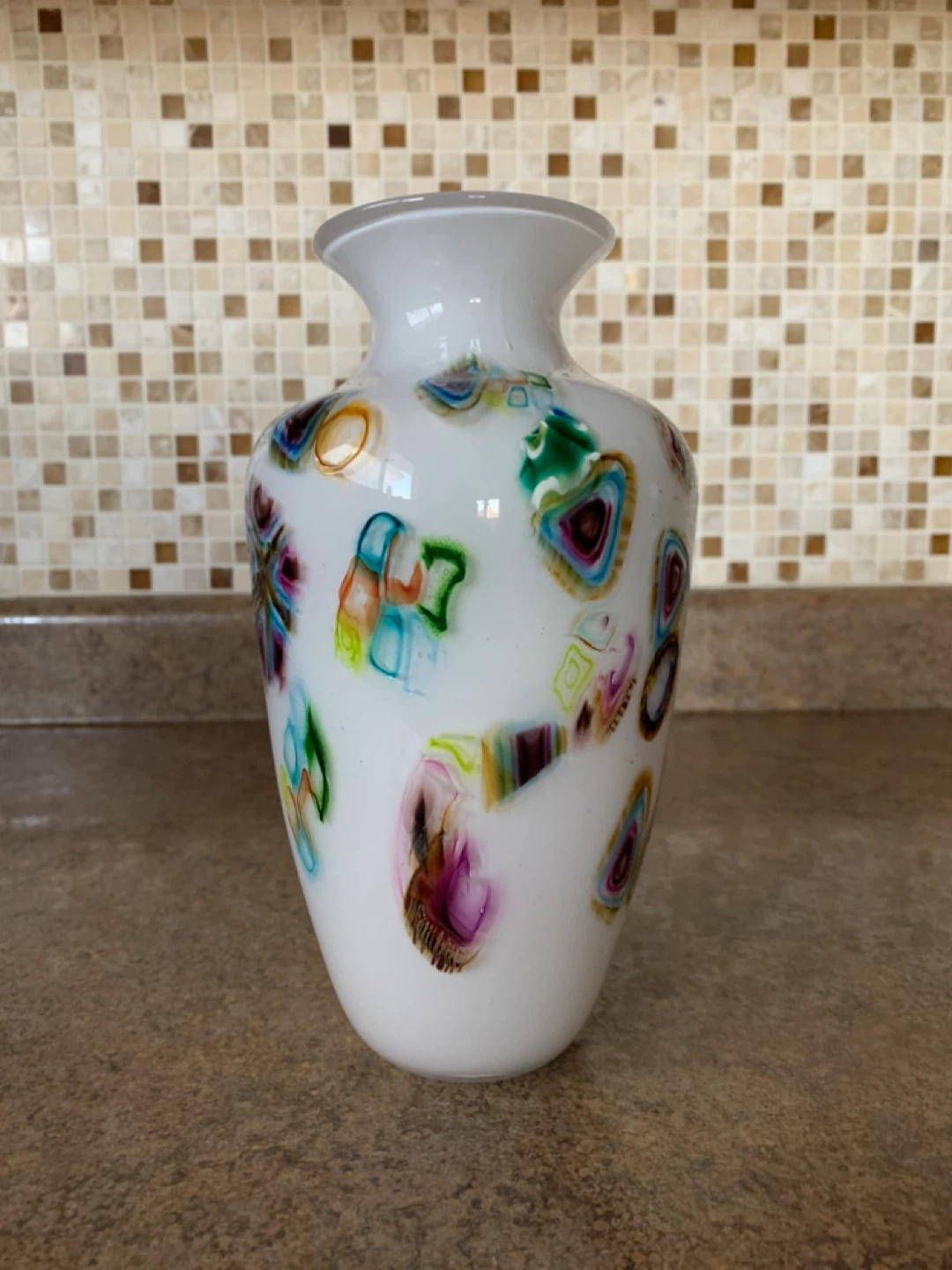 Murano white glass vase - photo 2