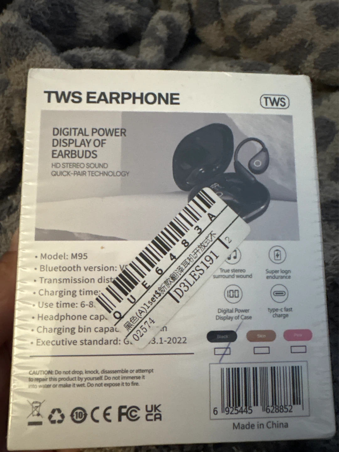 TWS Earphone M95 Digital Power Display True Wireless Earbuds - photo 3