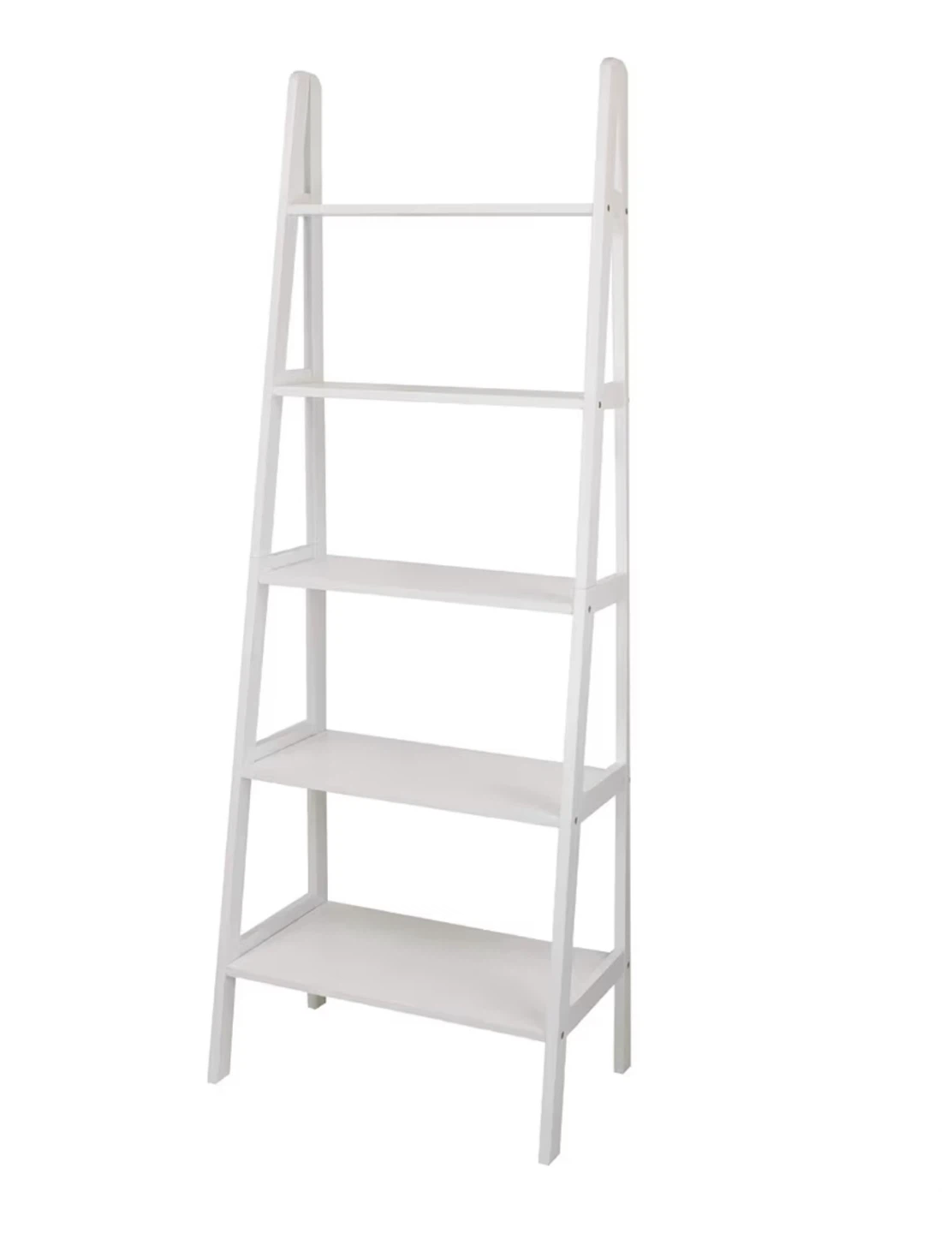 White 5-Tier Ladder Bookshelf - photo 4