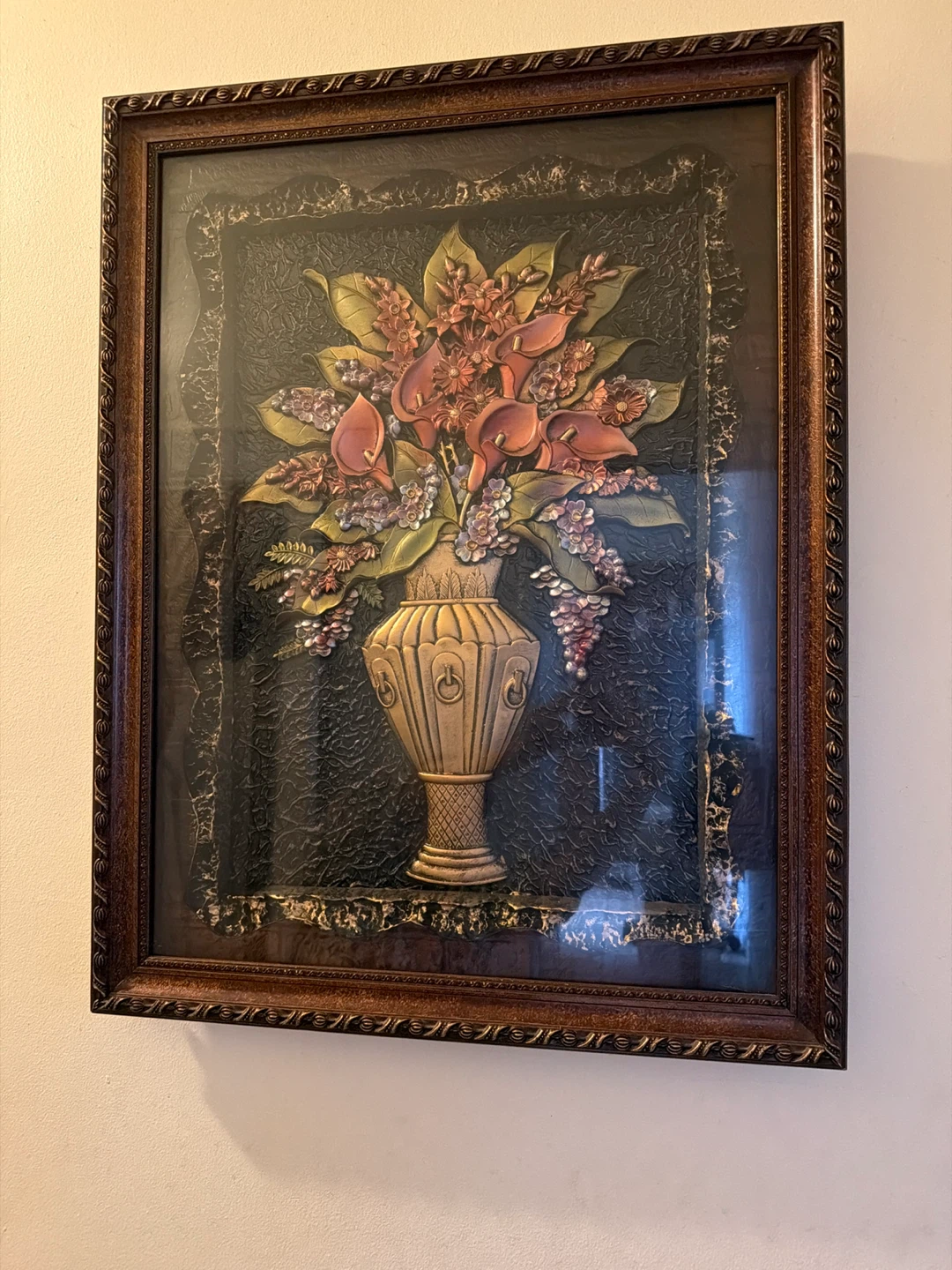 Framed Floral Vase Wall Art