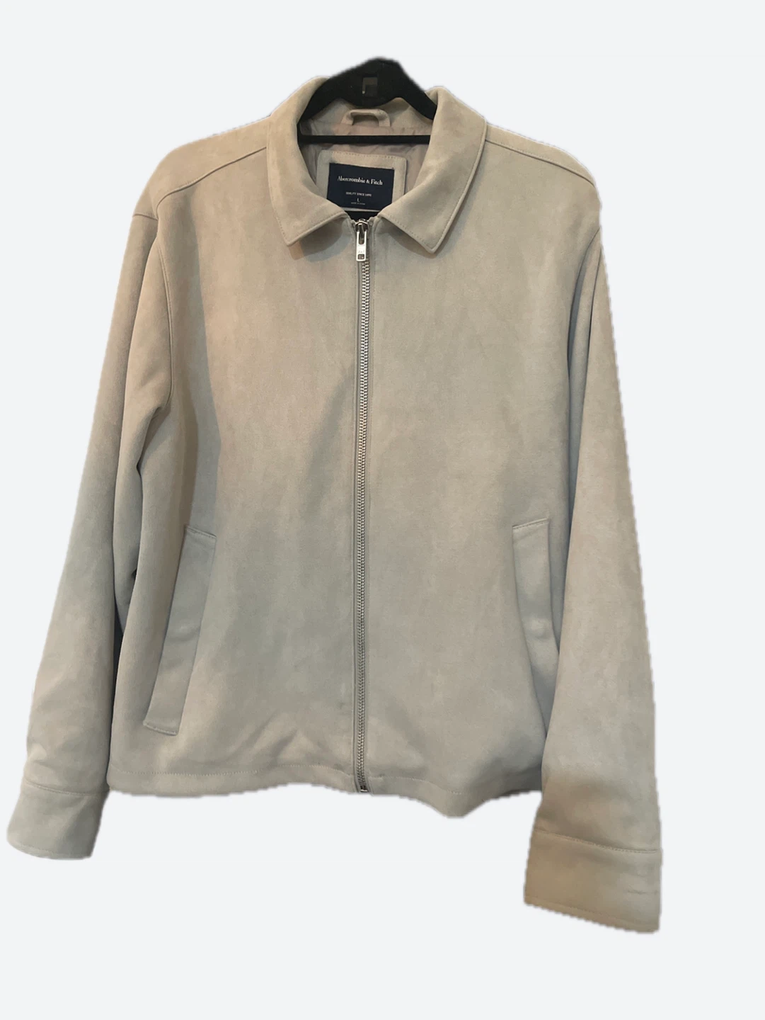Abercrombie & Fitch Men's Suede-Like Bomber Jacket Size L - photo 2