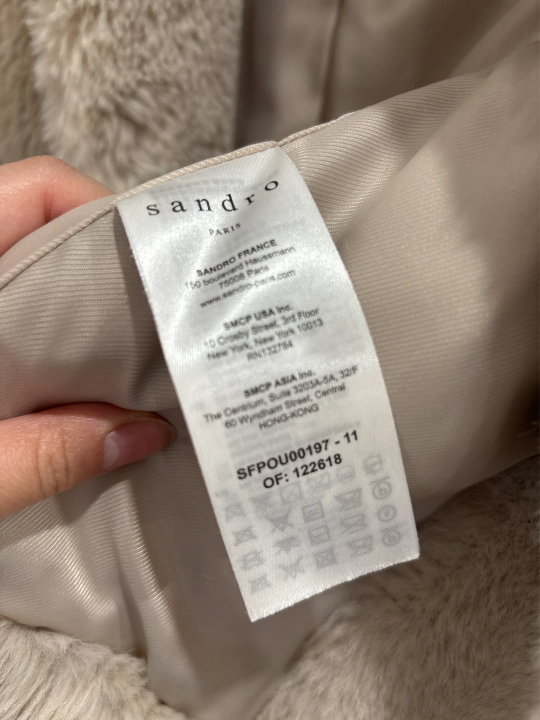 Sandro Faux Fur Hooded Jacket size M DRY CLEANED - photo 2