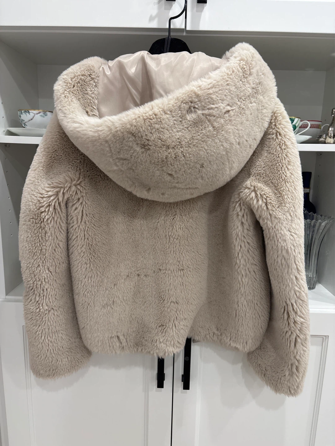 Sandro Faux Fur Hooded Jacket size M DRY CLEANED - photo 4