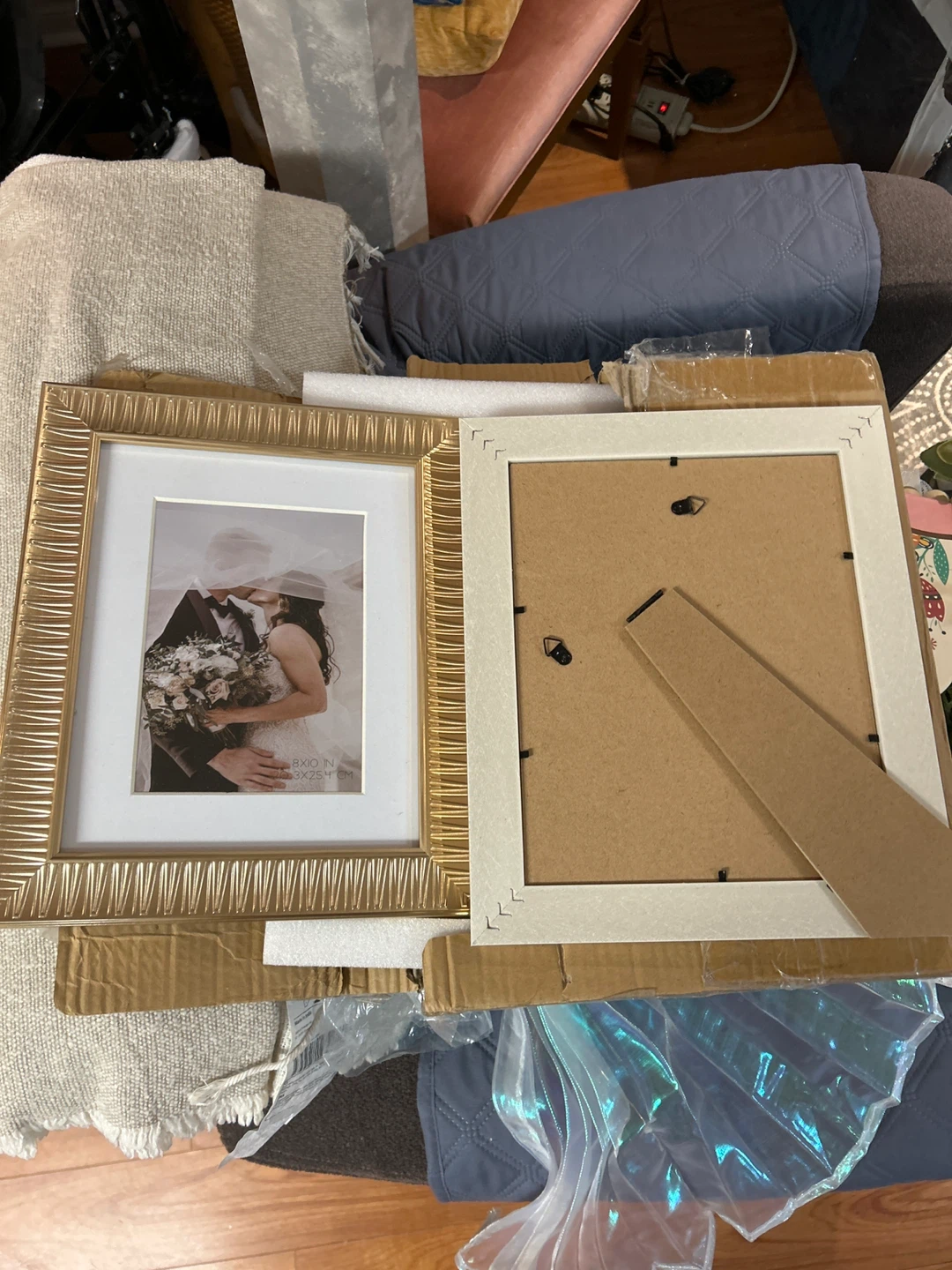 Gold and White Picture Frames