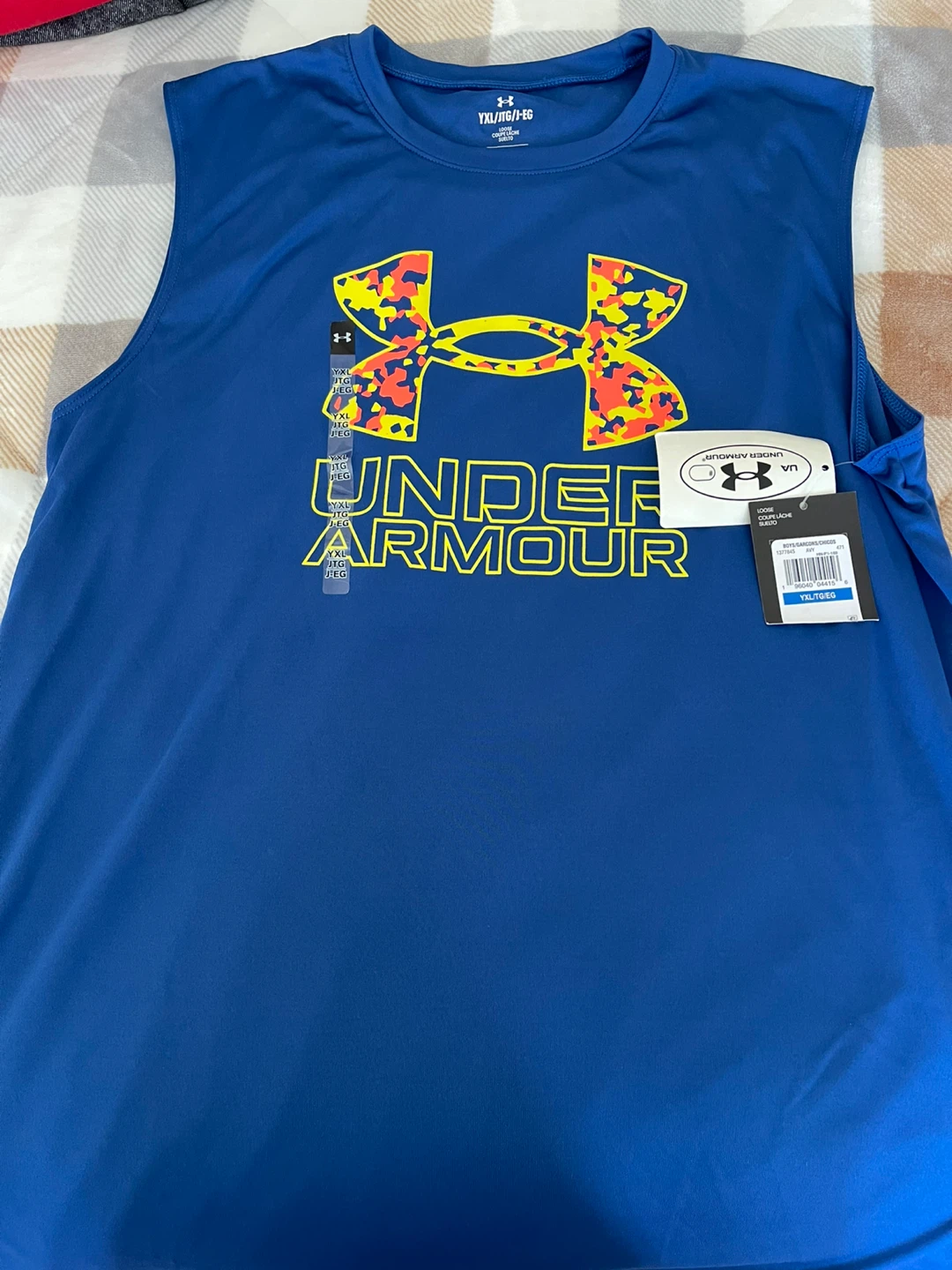 Under Armour Blue Sleeveless T-Shirt Youth YXL