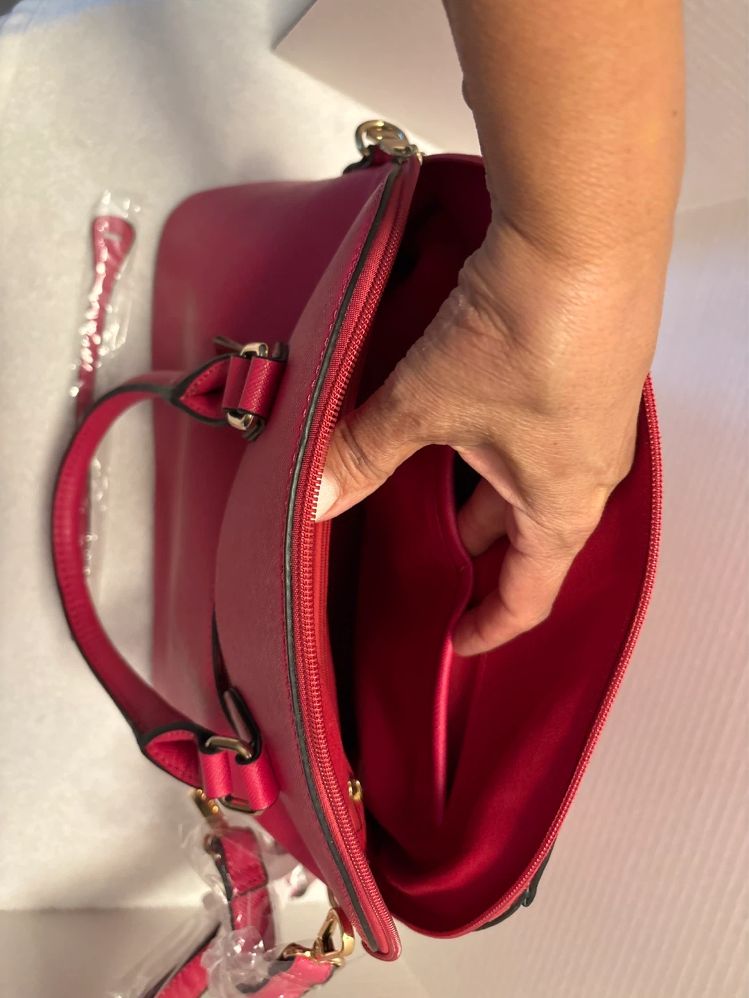 Women's Pink Dome Satchel Handbag with Tassel - photo 4